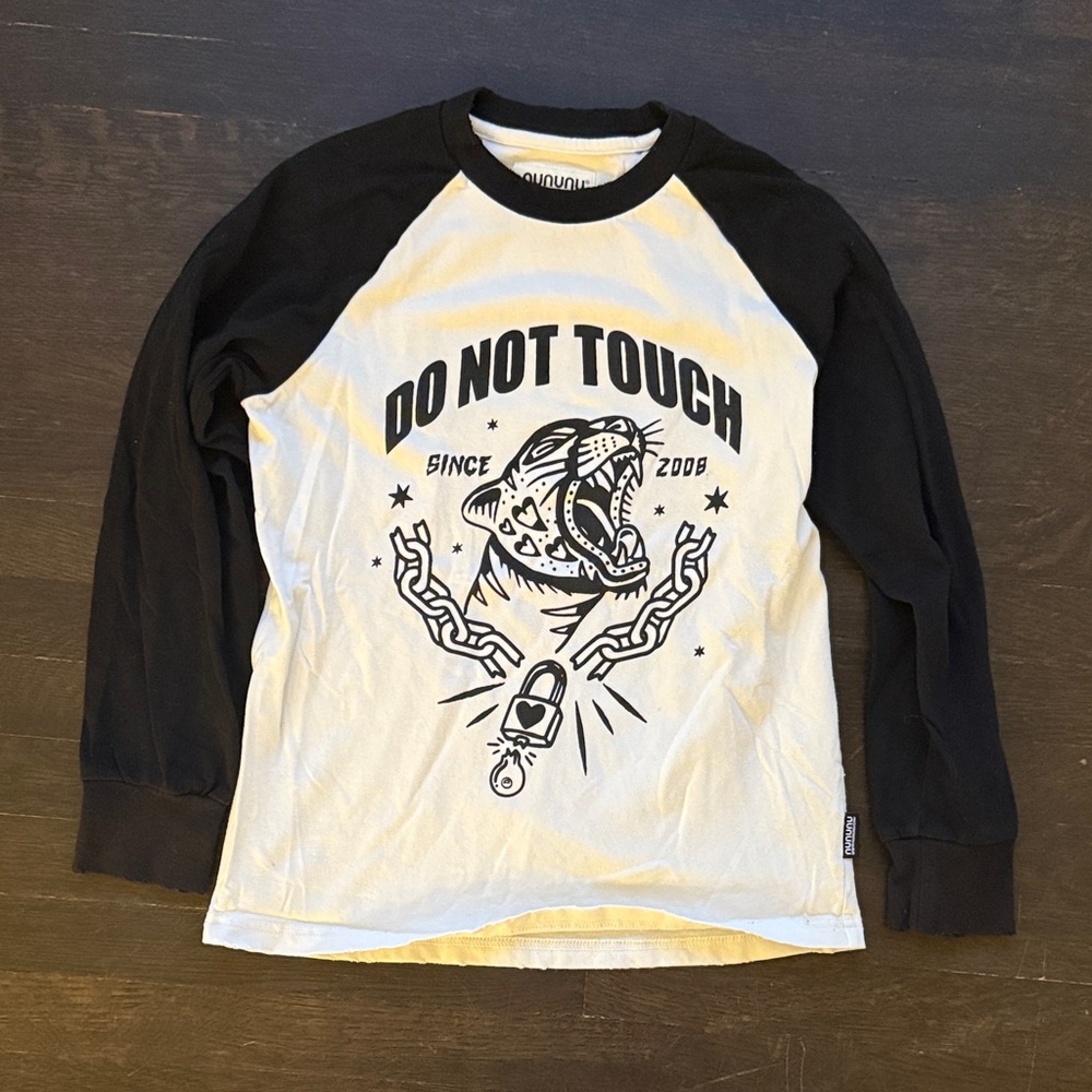 Nununu Black and White Shirt with Neon Accent